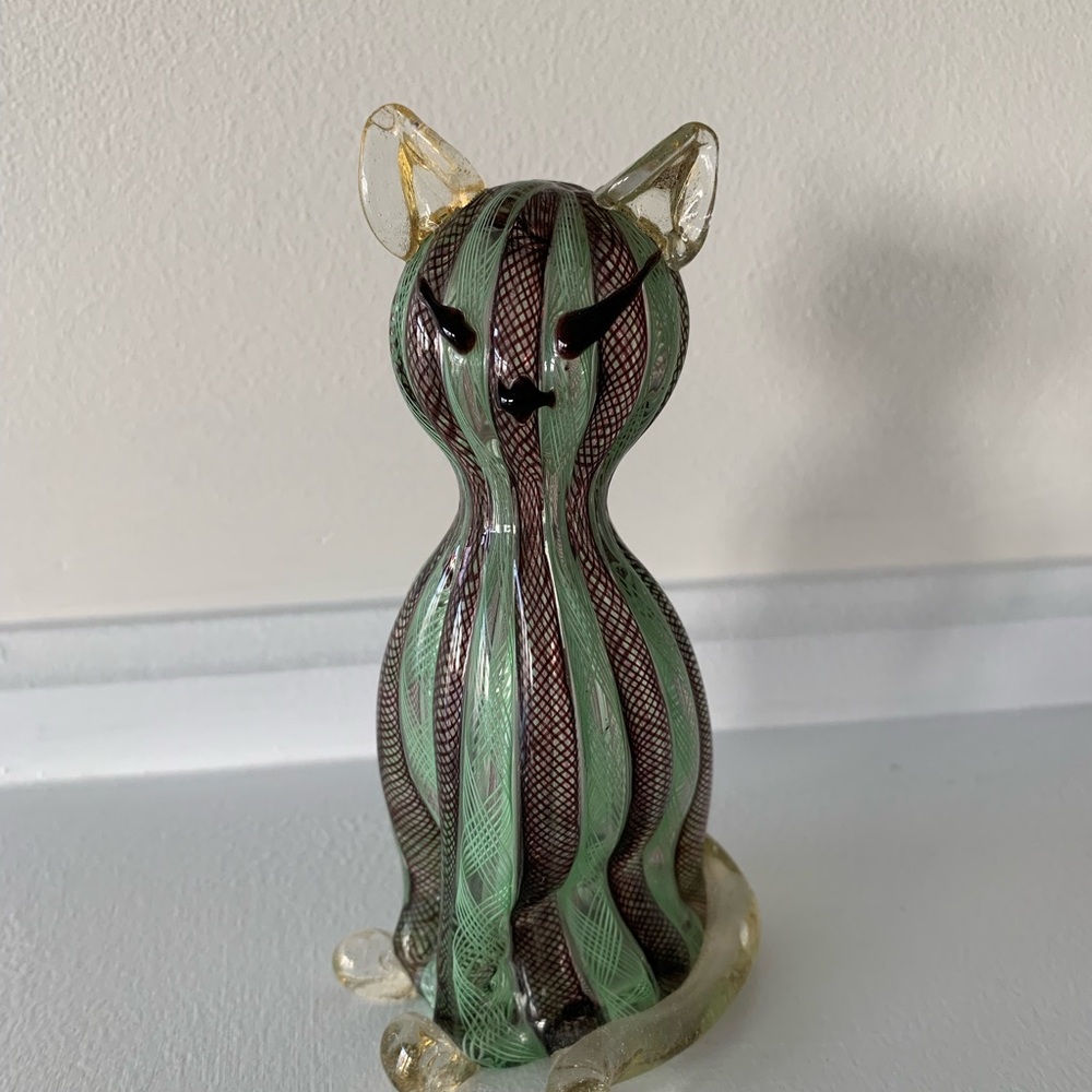 Murano Glass Cat Figurine